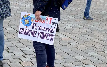 Plakat auf der Klimastreik-Demo
